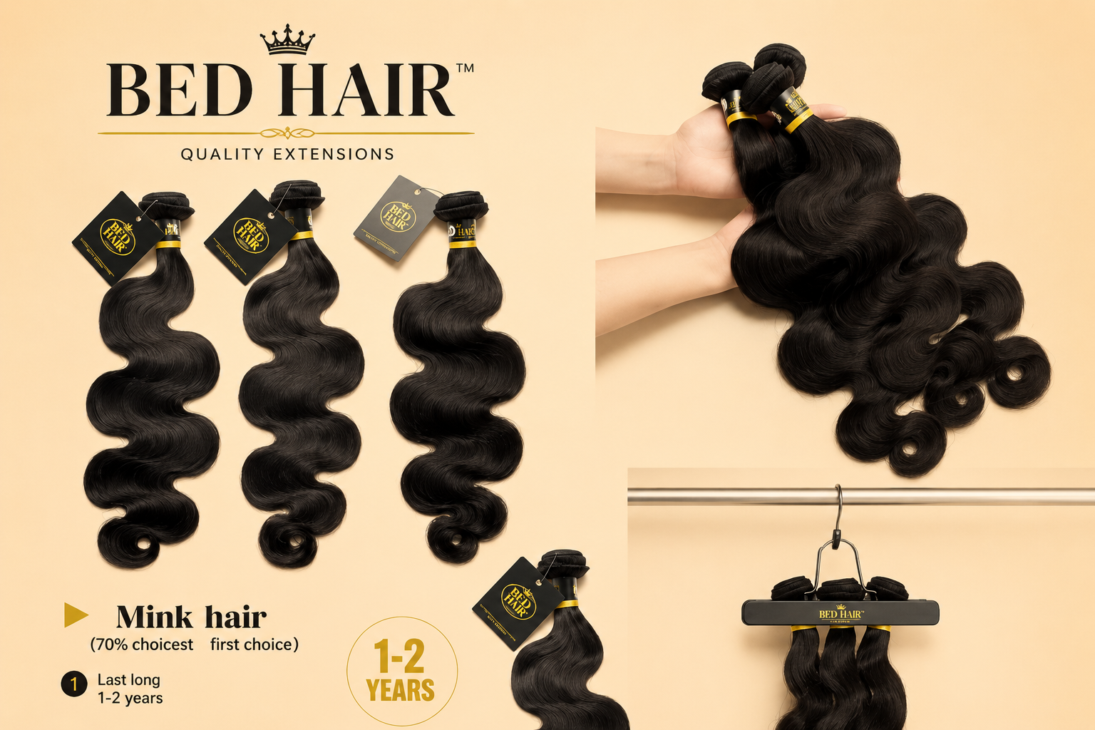 Bed Hair Bedroom wave Bundles (Top Virgin)