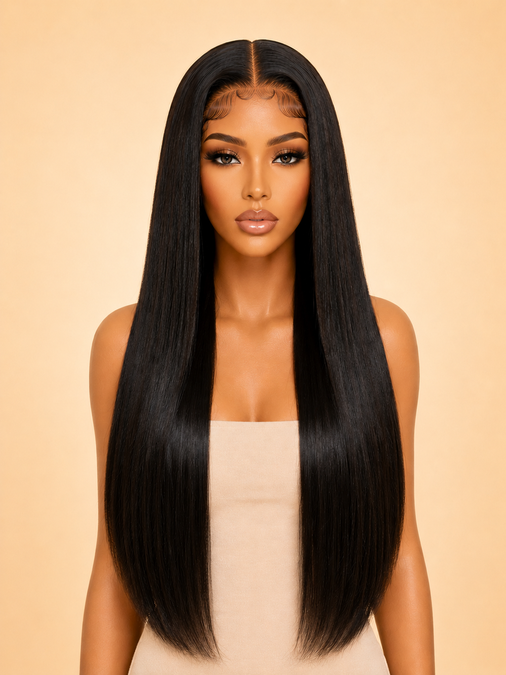 "20-40" inch 180% Density 4×4 HD Lace Closure Wig Straight
