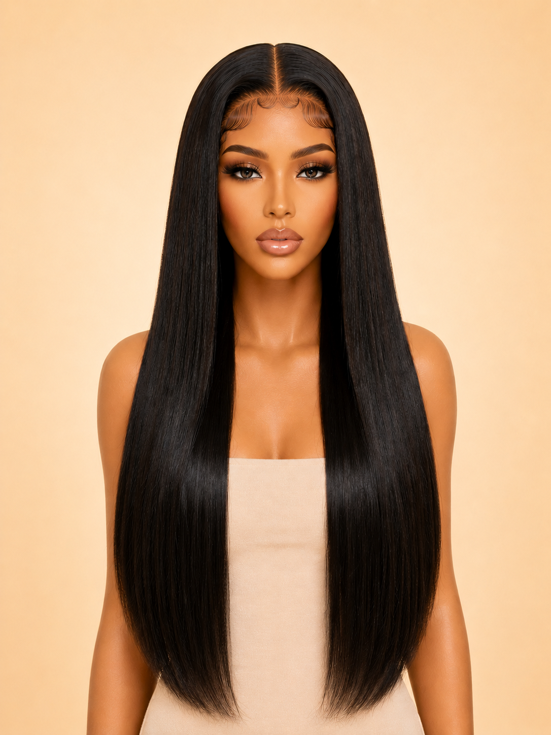 "20-40" inch 180% Density 4×4 HD Lace Closure Wig Straight