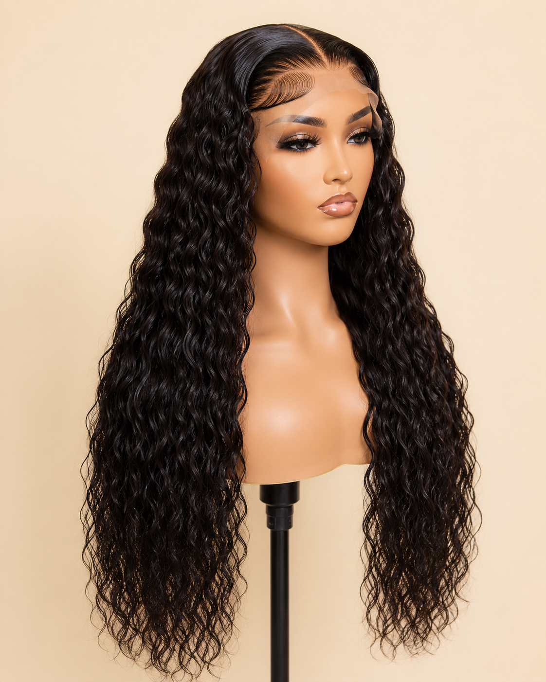180% Density 4×4 HD Lace Closure Wig Water Wave