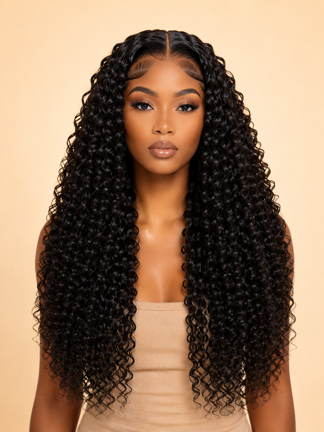 180% Density 4×4 HD Lace Closure Wig Deep Wave